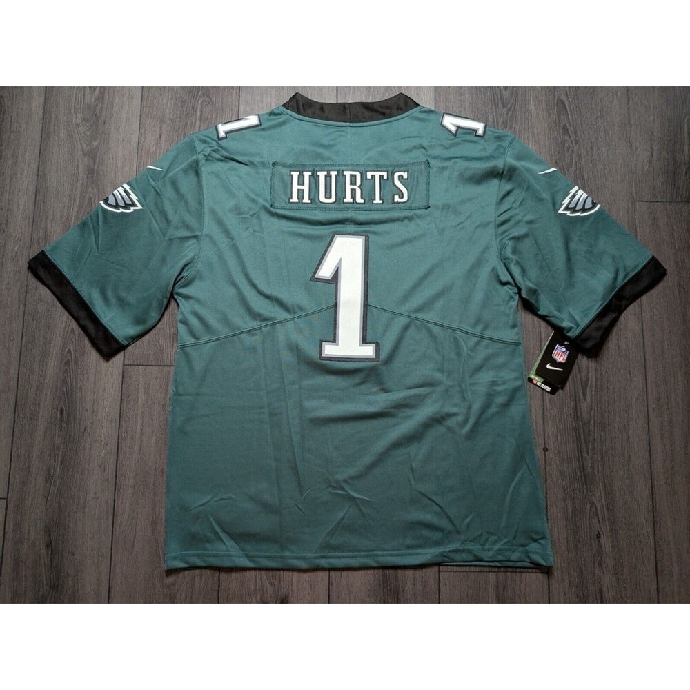 Jalen Hurts #1 Philadelphia Eagles 2025 Bowl Patch Stitched Jersey XXL 2XL - Picture 2 of 3